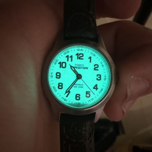 Timex Expedition Women T41181 Dress Leather Quartz Analog 25mm Watch New Battery - Picture 3 of 9